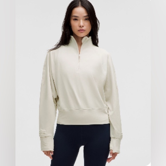 lululemon athletica Sweaters - Lululemon Athletica Cream Quarter-Zip Pullover